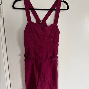 Anthropologie Deep Berry Sleeveless Dress